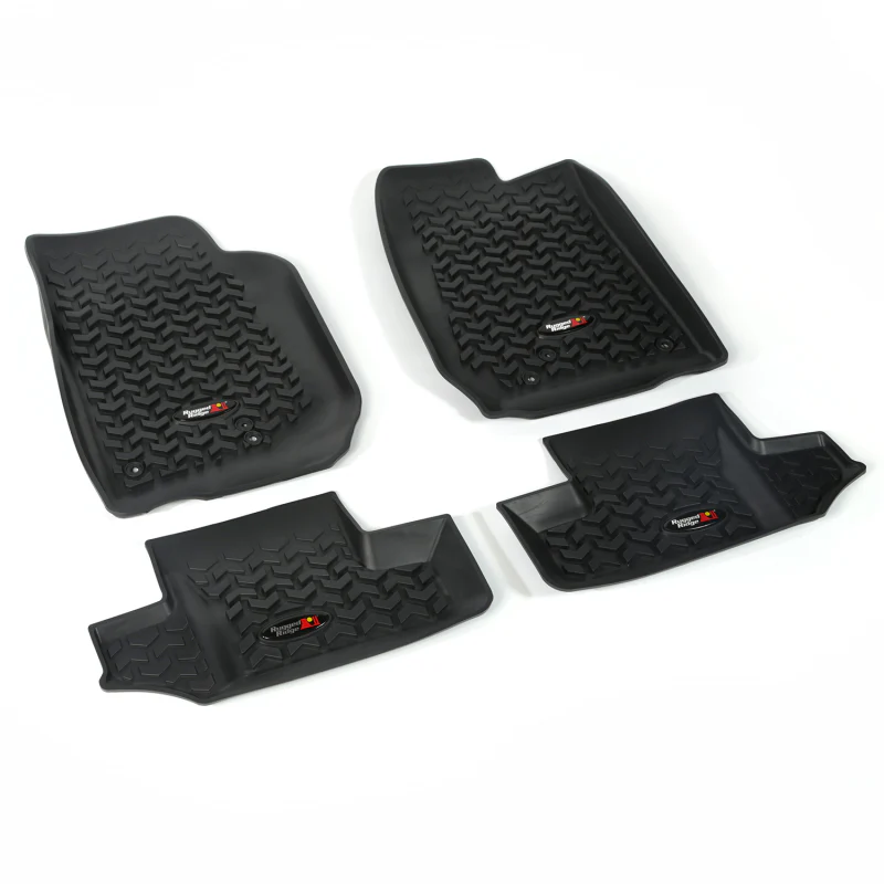 Rugged Ridge Floor Liner Front/Rear Black 2007-2018 Jeep Wrangler JK 2 Dr - Image 2
