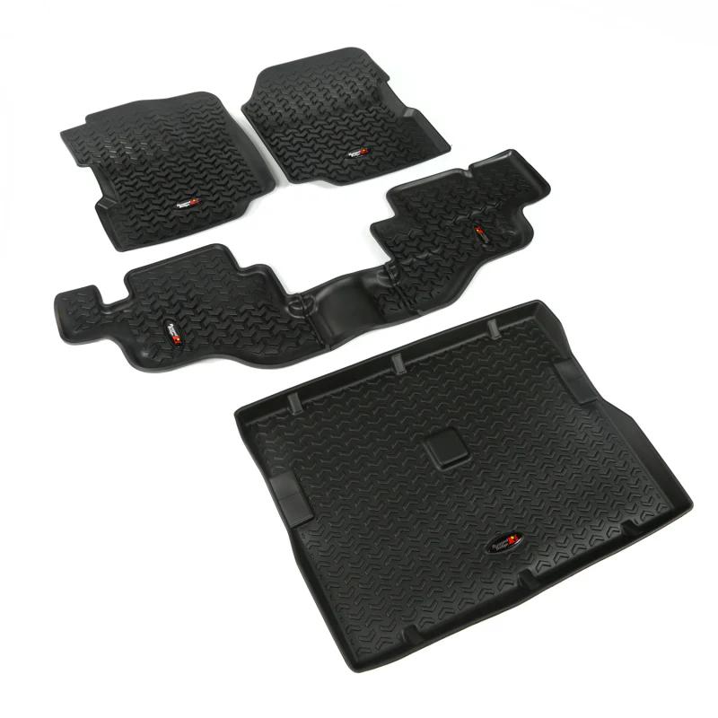 Rugged Ridge Floor Liner Front/Rear/Cargo Black 1976-1995 Jeep Wrangler / CJ - Image 3