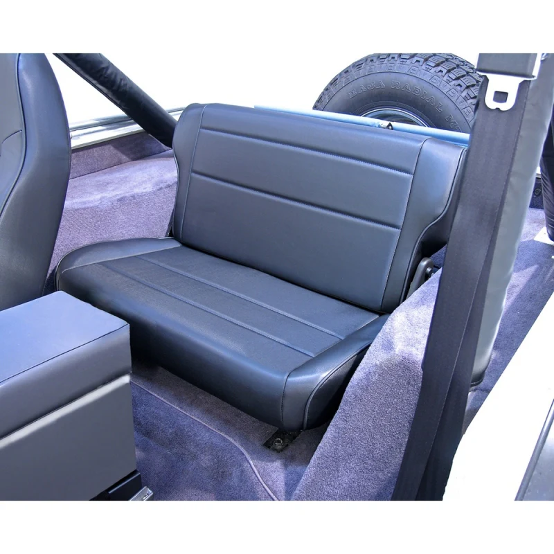 Rugged Ridge Fold & Tumble Rear Seat Black 76-86 Jeep CJ7/Laredo/Renegade - Image 2