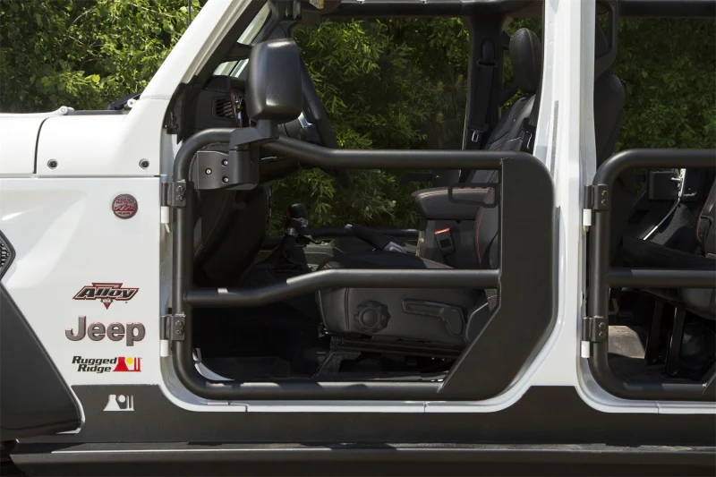 Rugged Ridge Fortis Front Tube Doors with Mirrors 18-23 Jeep Wrangler JL/JT - Image 3