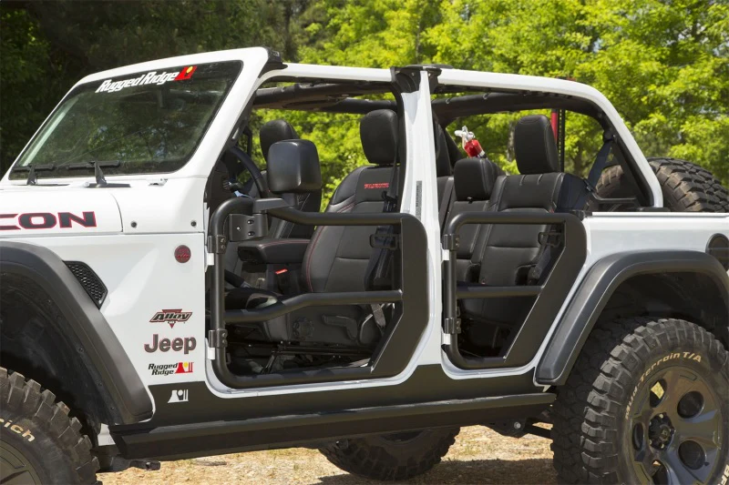 Rugged Ridge Fortis Front Tube Doors with Mirrors 18-23 Jeep Wrangler JL/JT - Image 4