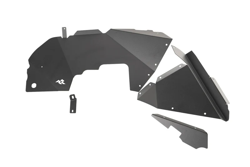 Rugged Ridge Inner Fender Liners Frnt Aluminum Black 18-20 Jeep Wrangler JL - Image 7