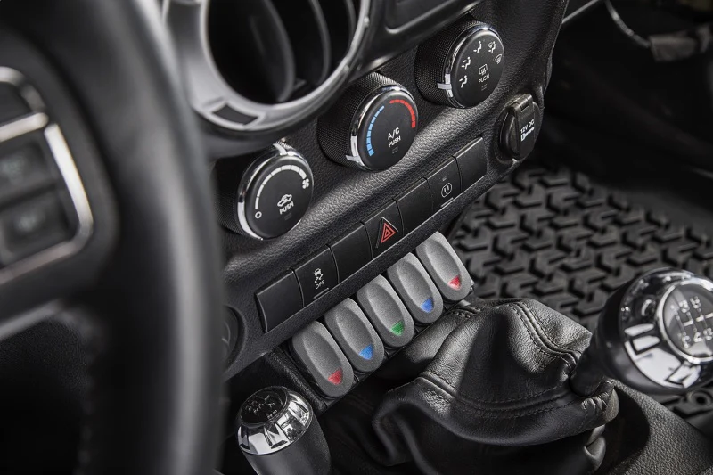 Rugged Ridge Lower Console Switch Panel 11-18 Jeep Wrangler JK/JKU - Image 3