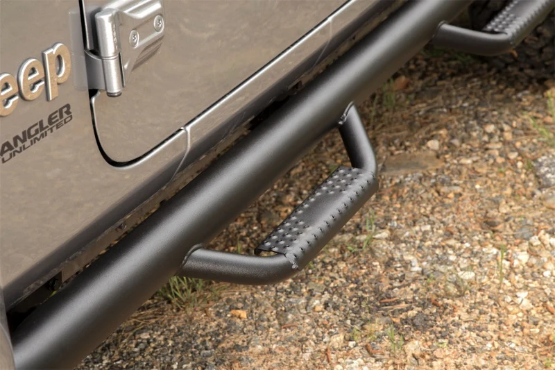Rugged Ridge Spartan Nerf Bar Textured Black 18-20 Jeep Wrangler JL 4 Door - Image 3