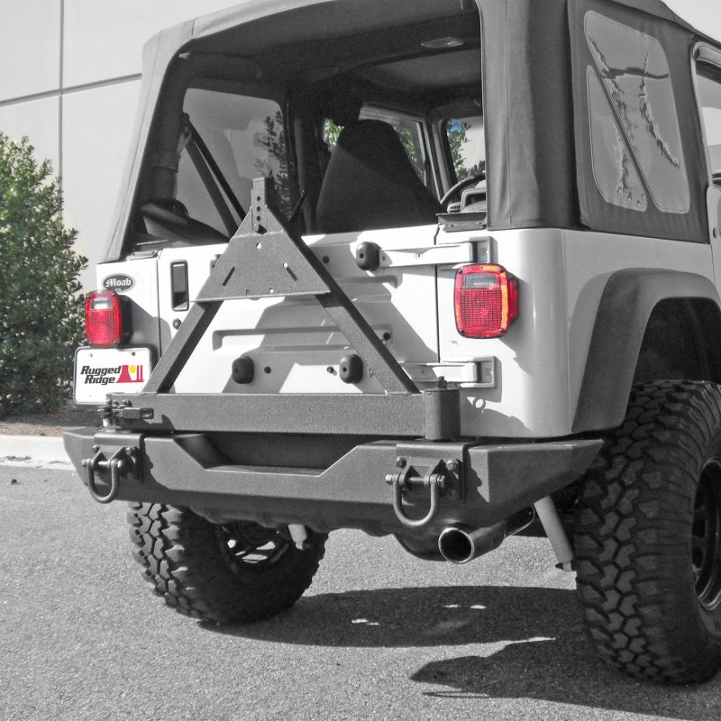 Rugged Ridge Tire Carrier XHD Rear Bumper 76-06 Jeep CJ / Jeep Wrangler - Image 3