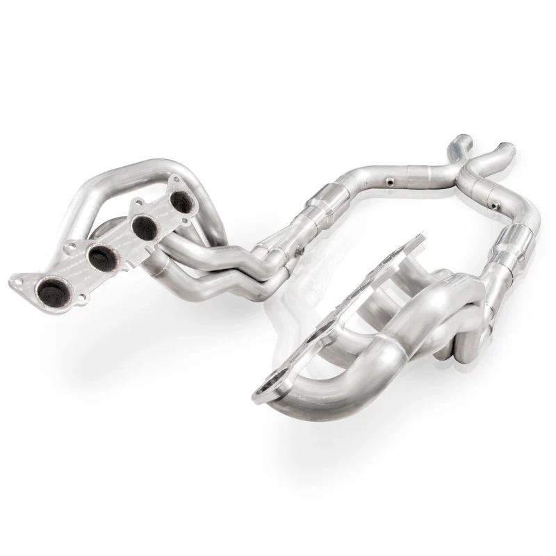 Stainless Power 2011-14 Mustang GT Headers 1-7/8in Primaries High-Flow Cats 3in X-Pipe - Image 2