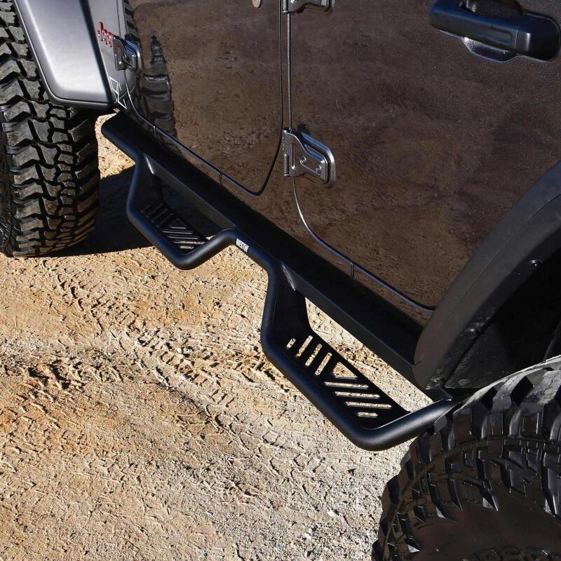 Westin 18-22 Jeep Wrangler JL Unlimited Outlaw Nerf Step Bars - Textured Black - Image 7