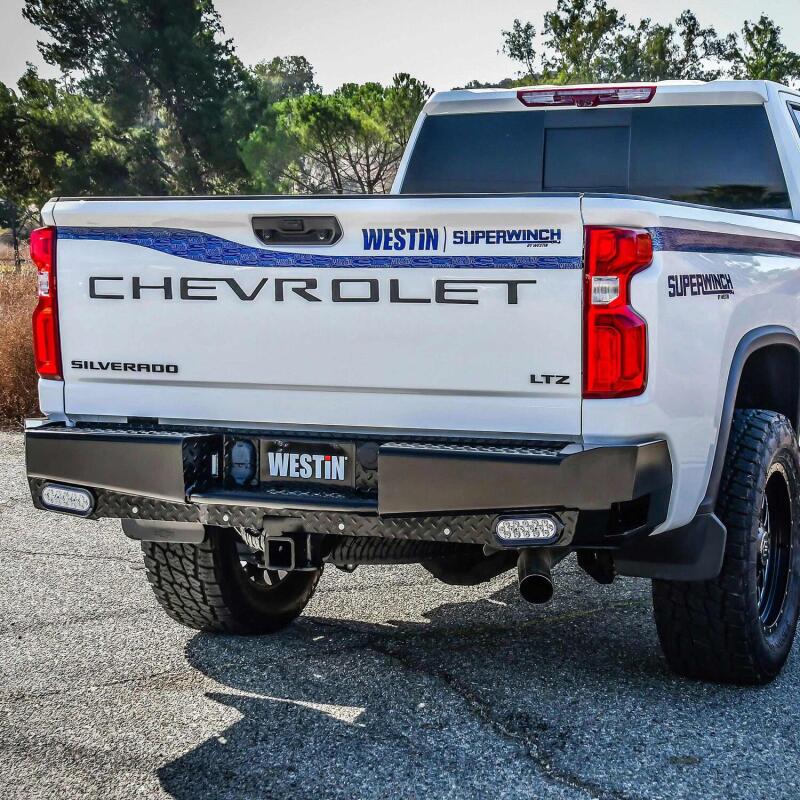 Westin 19-20 Chevy Silverado 1500 HDX Bandit Rear Bumper - Black - Image 4