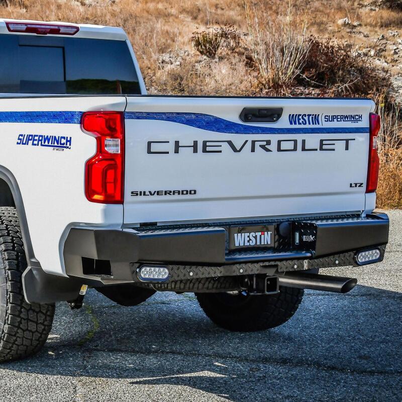 Westin 19-20 Chevy Silverado 1500 HDX Bandit Rear Bumper - Black - Image 7
