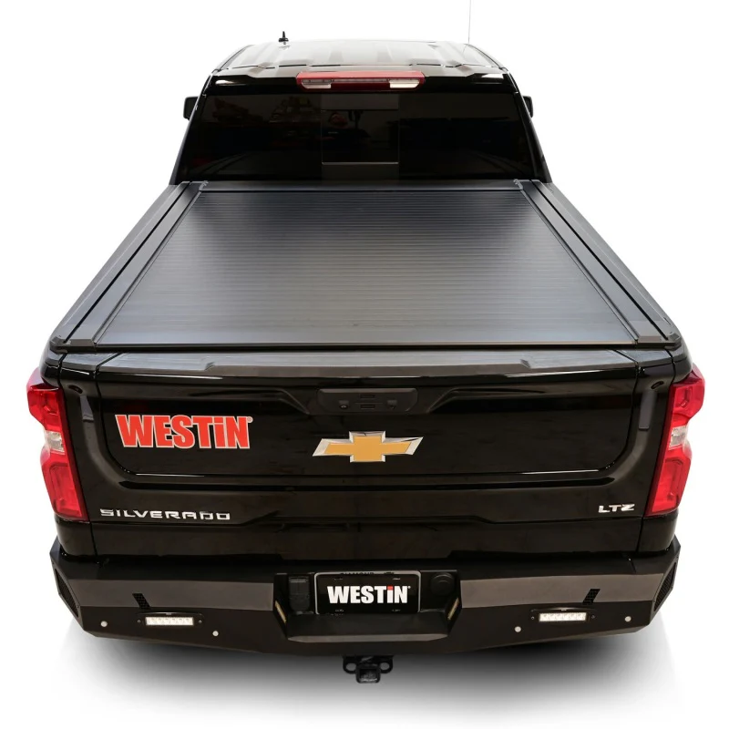 Westin 19-26 Chev/GMC Silverado/Sierra 1500 5ft 8in Bed Electric Retractable Tonneau Cover - Black - Image 9