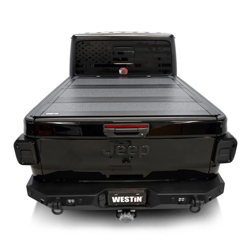 Westin 20-22 Jeep Gladiator JT 4WD 5ft. Bed Hard Tri-Fold Tonneau Cover - Black - Image 11