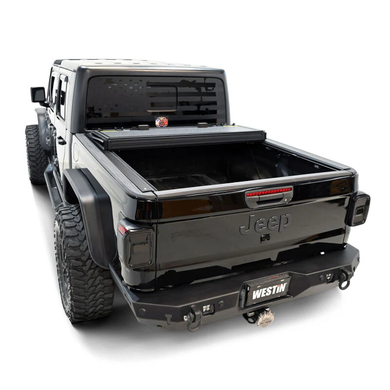 Westin 20-22 Jeep Gladiator JT 4WD 5ft. Bed Hard Tri-Fold Tonneau Cover - Black - Image 12
