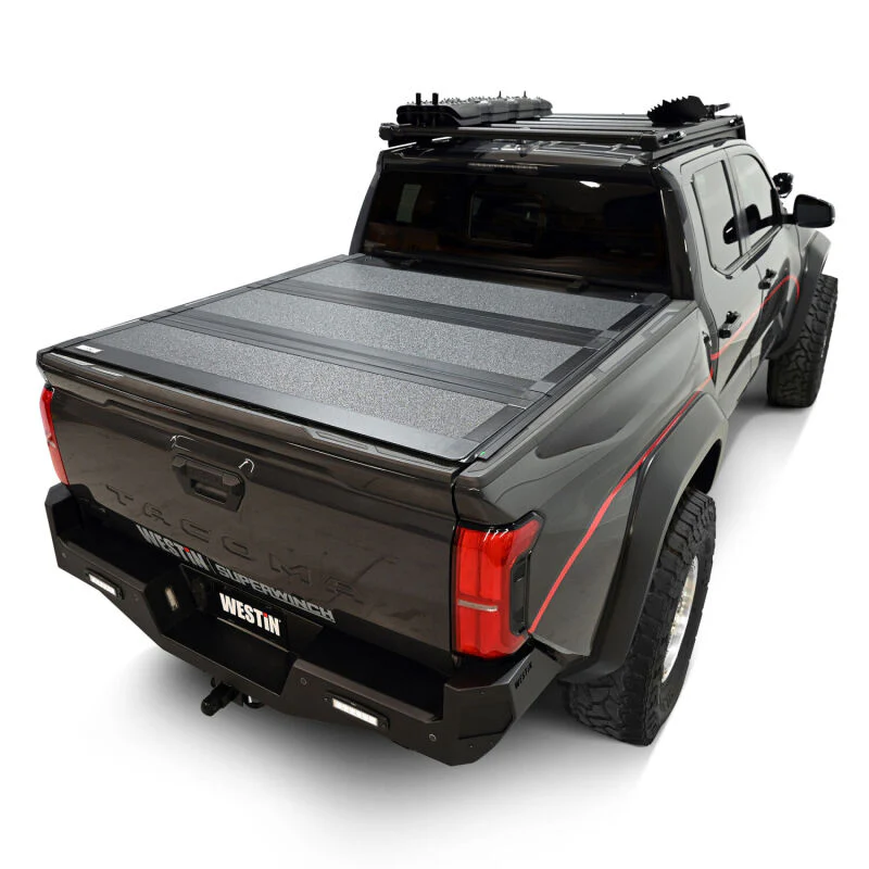 Westin 24-26 Toyota Tacoma 2WD/4WD 5ft. Bed Hard Tri-Fold Tonneau Cover - Black - Image 6