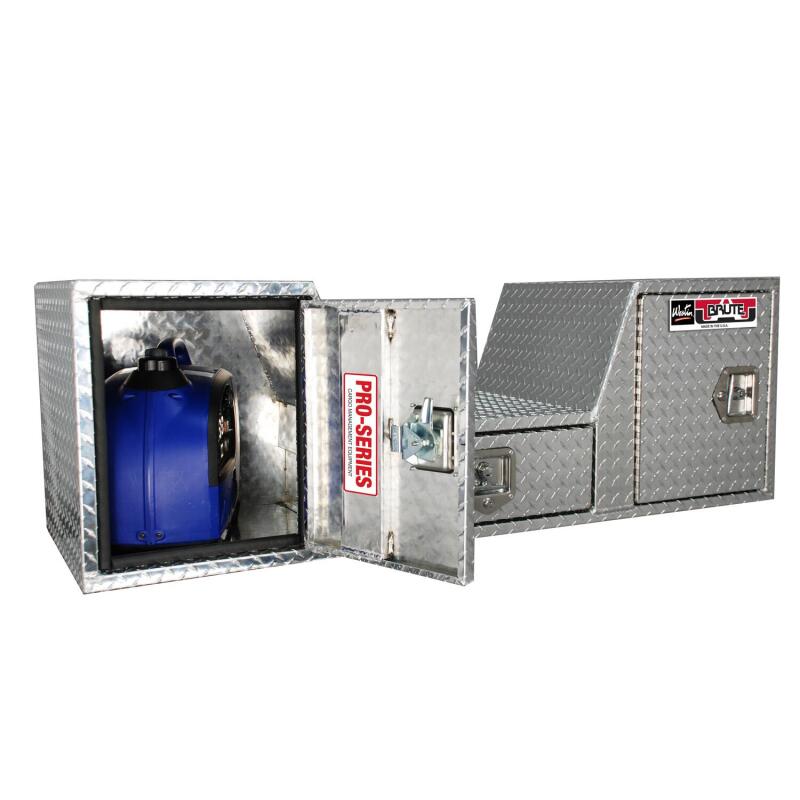 Westin/Brute V Shape Goose Neck 5th Wheel 57in Tailgate Box 1 Drawer/2 Swing Doors - Aluminum - Image 4