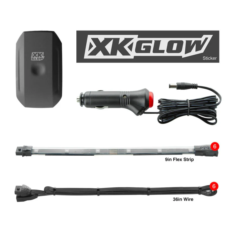XK Glow Flex Strip Million Color XCHROME Smartphone App Controlled Undercar Kit 6x10In - Image 2